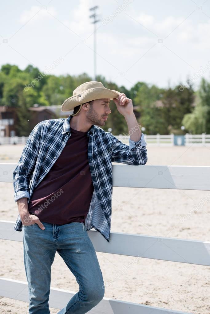 handsome man in cowboy hat