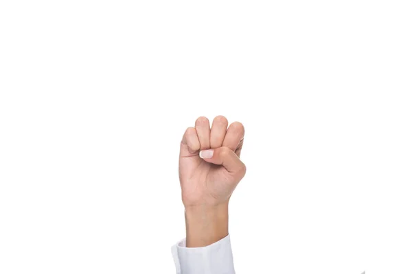 Person gesturing signed language — Stock Photo, Image