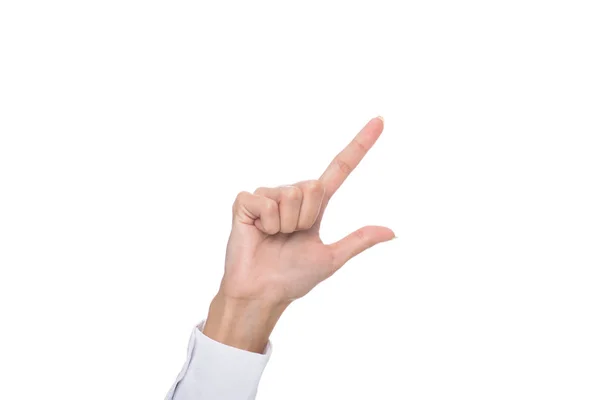 Person gesturing signed language — Stock Photo, Image