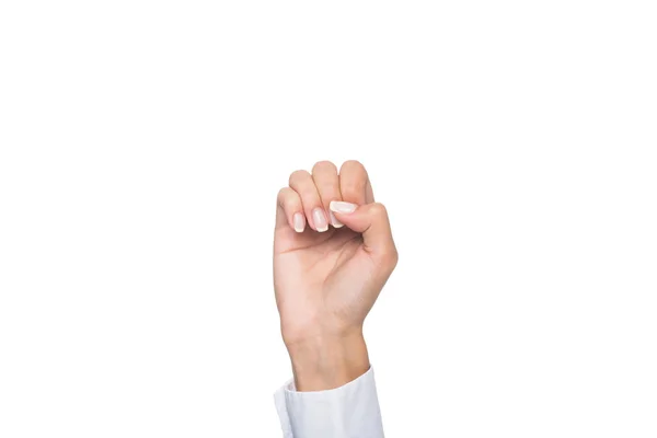 Pessoa gestual língua gestual — Fotografia de Stock