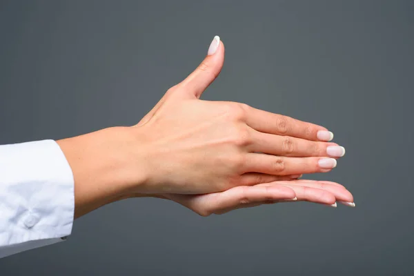 Person gesturing signed language — Stock Photo, Image