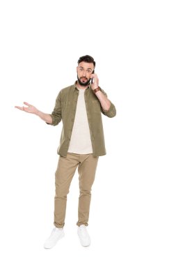 smartphone üzerinde konuşan adam
