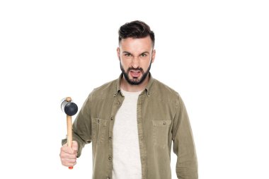 kızgın adam çekiç ile