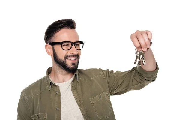 Young man with keys — Stock Photo, Image