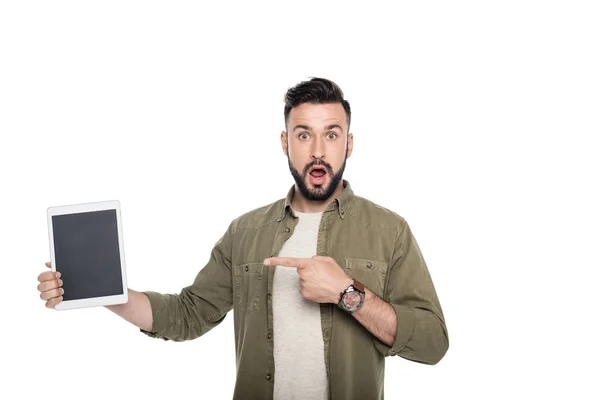 Young man with digital tablet — Stock Photo, Image