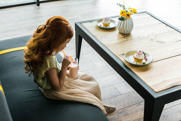 girl drinking milkshake 