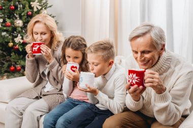 Mutlu aile Noel kutlaması