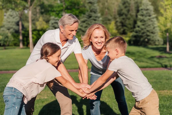 Family holding hands — Stock Photo, Image