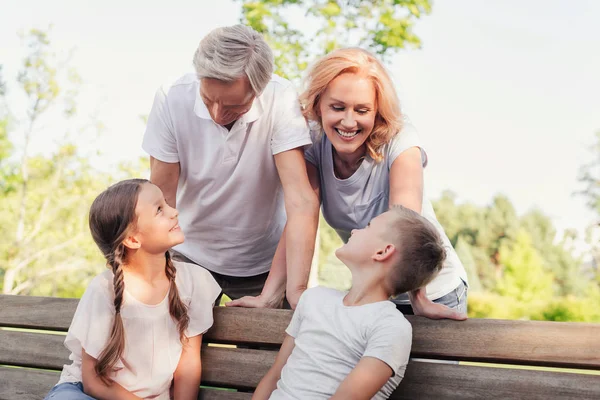 Family resting together in park — Stock Photo, Image