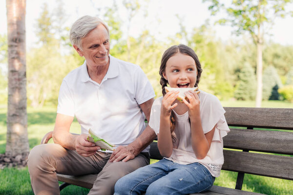 family eating sandwiches 