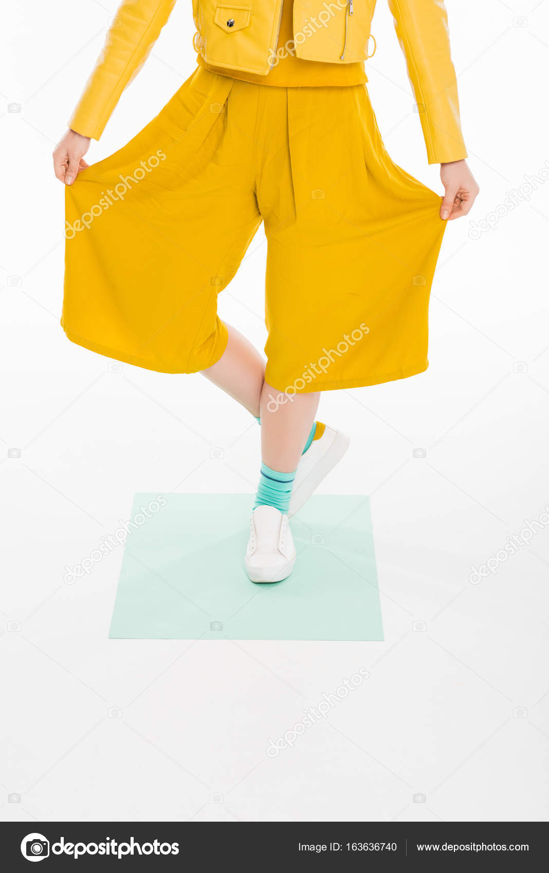 bright yellow clothes