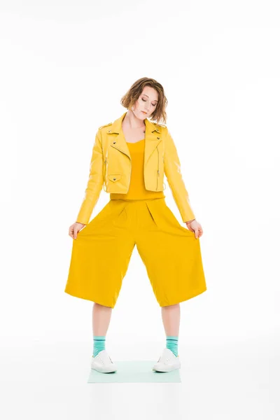 Girl in yellow — Stock Photo, Image