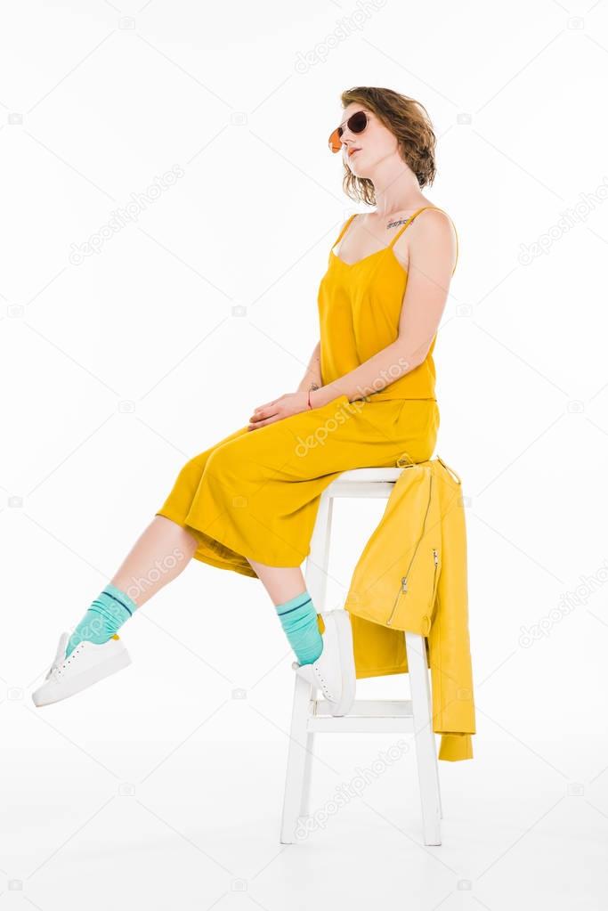 young girl in yellow dress