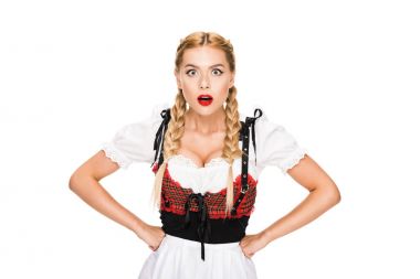 shocked german girl clipart