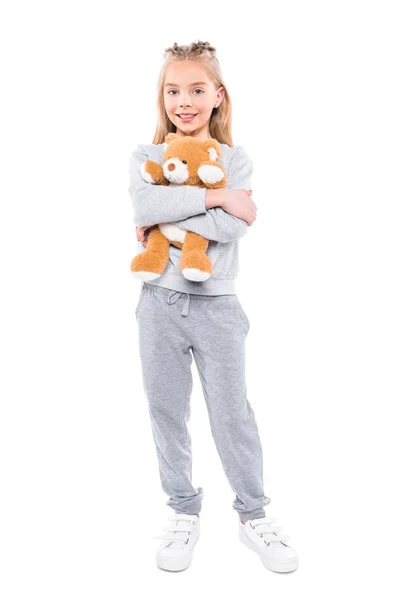 Niño con osito de peluche — Foto de Stock