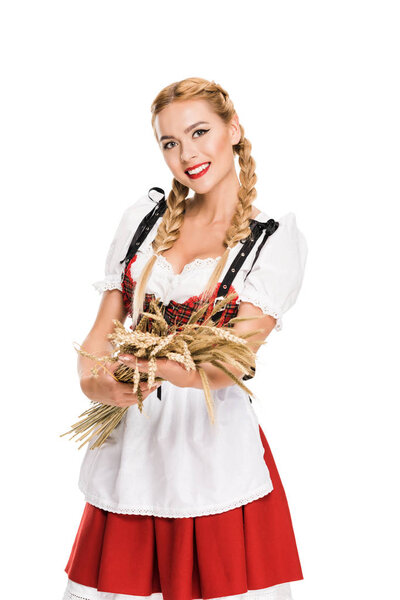 girl with wheat ears 