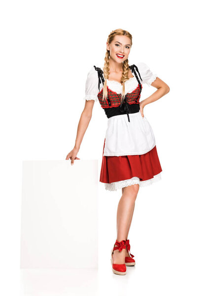 girl with blank card 