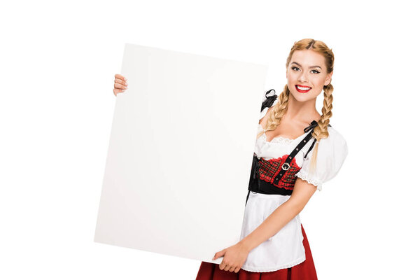 girl with blank card 