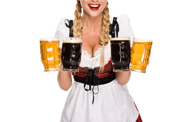 waitress with beer on Oktoberfest 