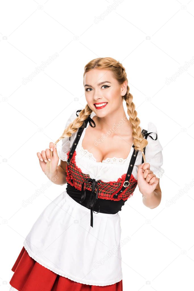 german girl in traditional outfit