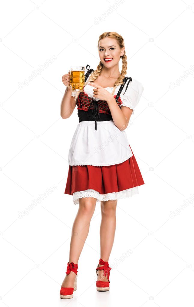 waitress with beer on Oktoberfest 