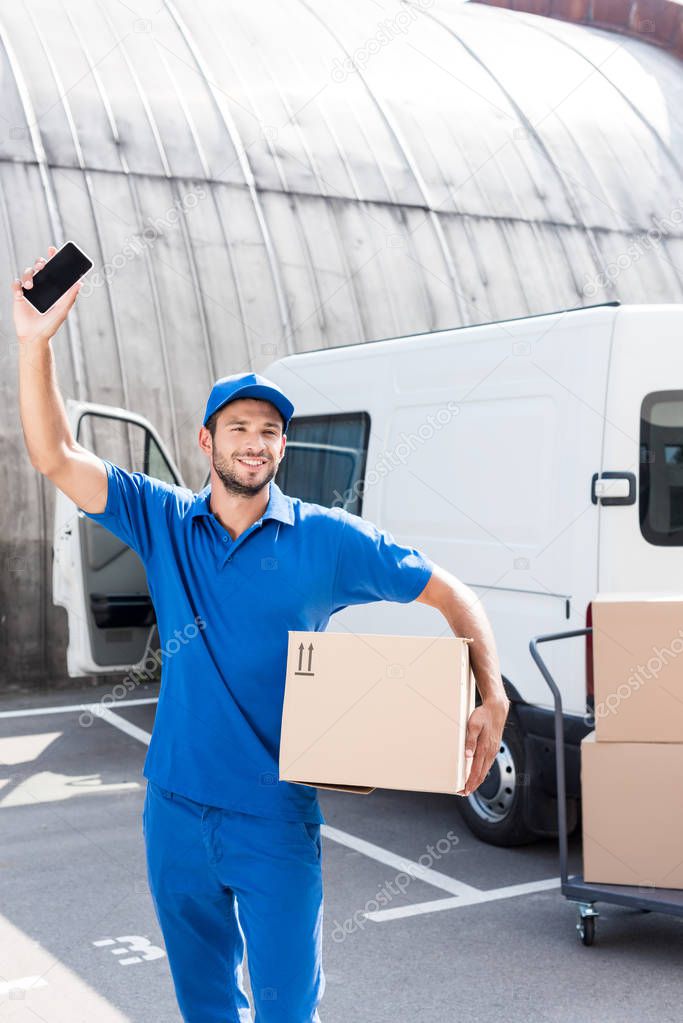 delivery man with box