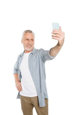 Adam alma selfie ile smartphone