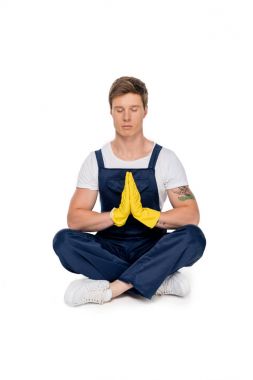 Yalnız meditasyon tek tip süpürge