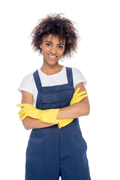 African american female cleaner — Stock Photo, Image