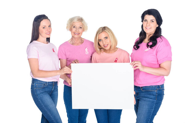 Женщины с чистым баннером
