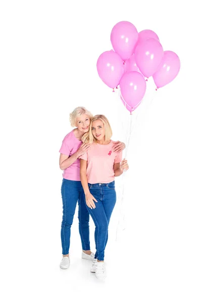 Women with pink balloons — Free Stock Photo