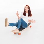Kobiece Skater na longboard