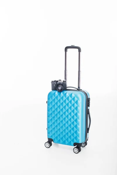 Luggage bag and camera — Stock Photo, Image