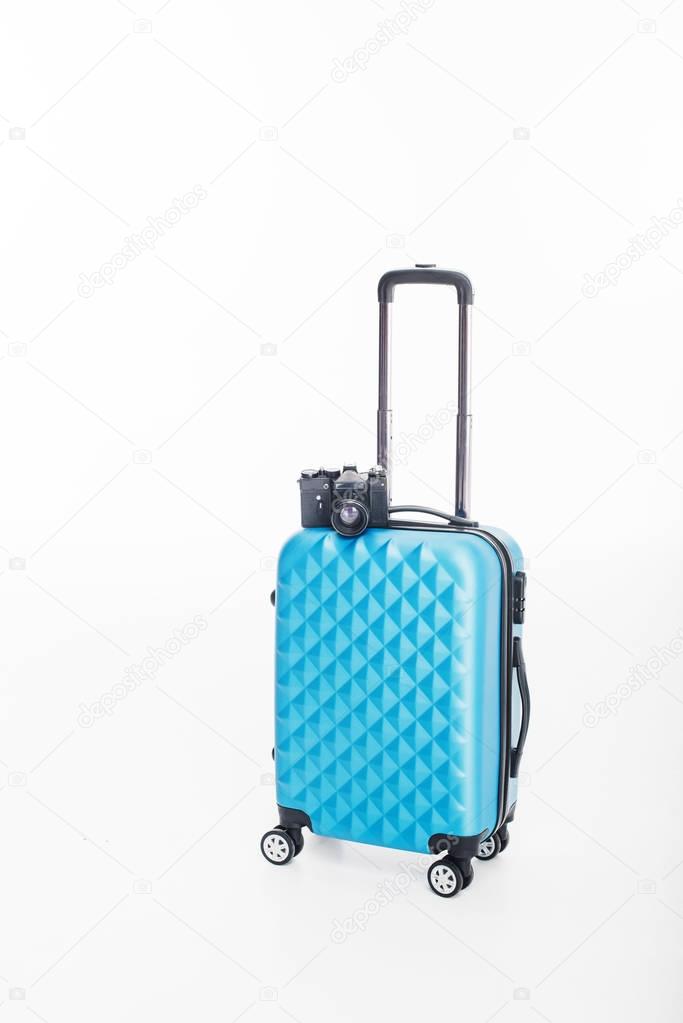 luggage bag and camera