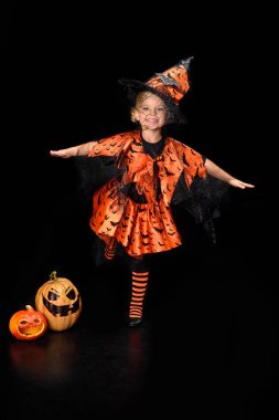 çocuk cadı halloween kılık