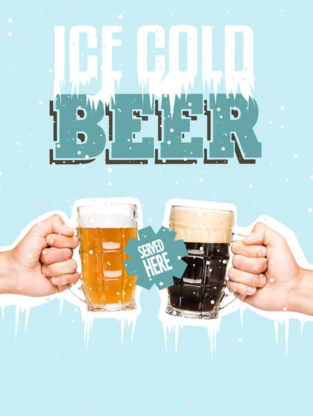 Люди тосты с пивом
