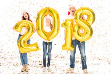 Aile ile 2018 yeni yıl balon 