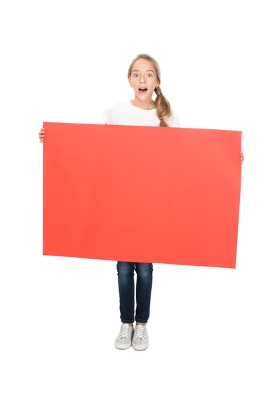 Teenager with empty board — Stock Photo, Image