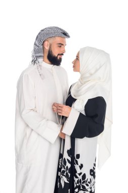 muslim couple embracing clipart