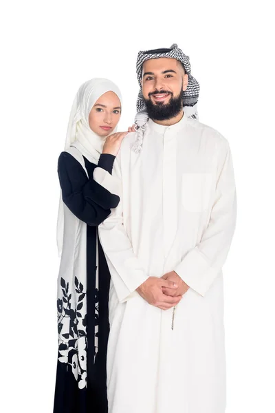 Muslim couple in traditional clothing — Stock Photo, Image