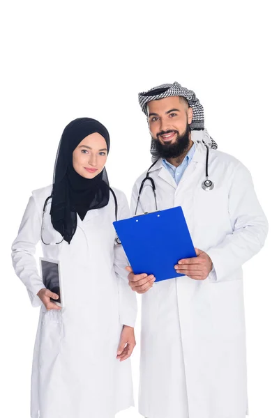 Happy muslim doctors — Stock Photo, Image