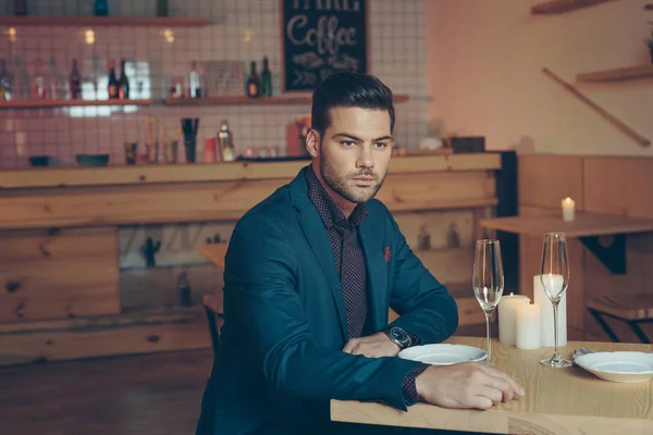 Stylish man in restaurant