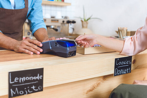 payment by credit card and terminal