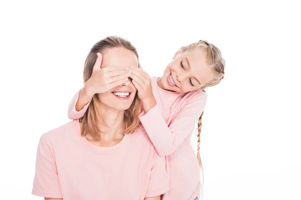 Figlia rendendo sorpresa — Foto Stock