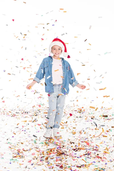 เด็กในหมวกซานต้า — ภาพถ่ายสต็อกฟรี