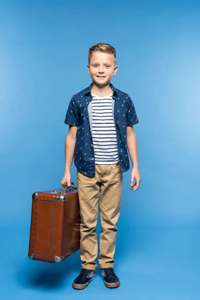 Boy with suitcase — Stock Photo, Image