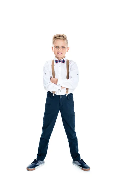 Niño con estilo en gafas graduadas — Foto de Stock