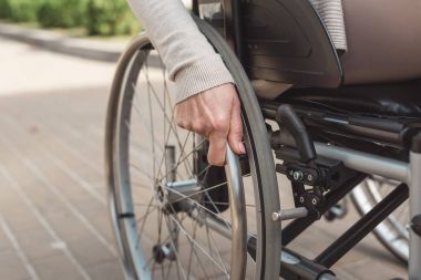 senior woman in wheelchair clipart