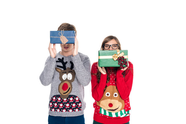 coupe with christmas presents