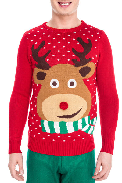 человек в зимнем свитере
